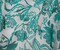 Dark Teal-White Nylon Floral Printed Mesh Tulle Knit Fabric By the Yard